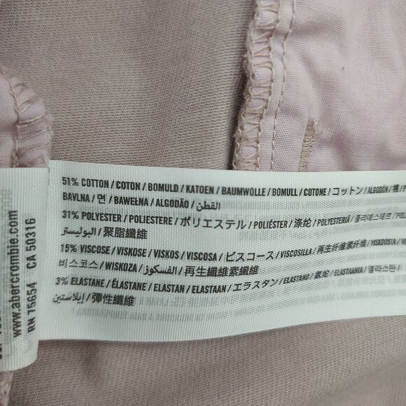 Abercrombie & Fitch Trousers Womens 27 Pale Rose High Rise Wide Leg Belted - Picture 11 of 11